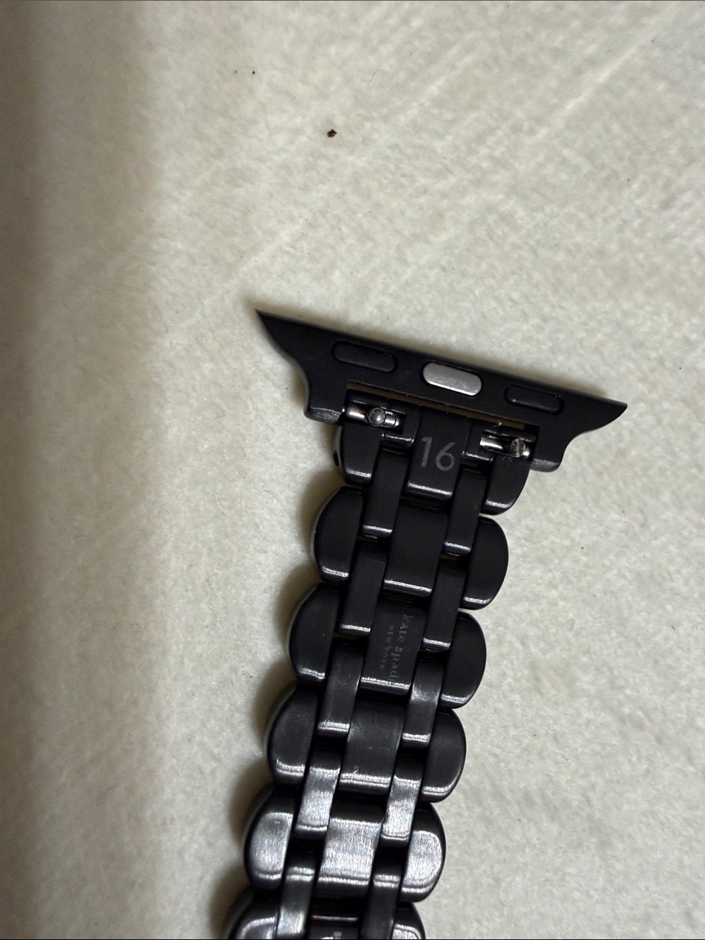 Kate Spade Black Metal Link Apple Watch Band 38mm View 6